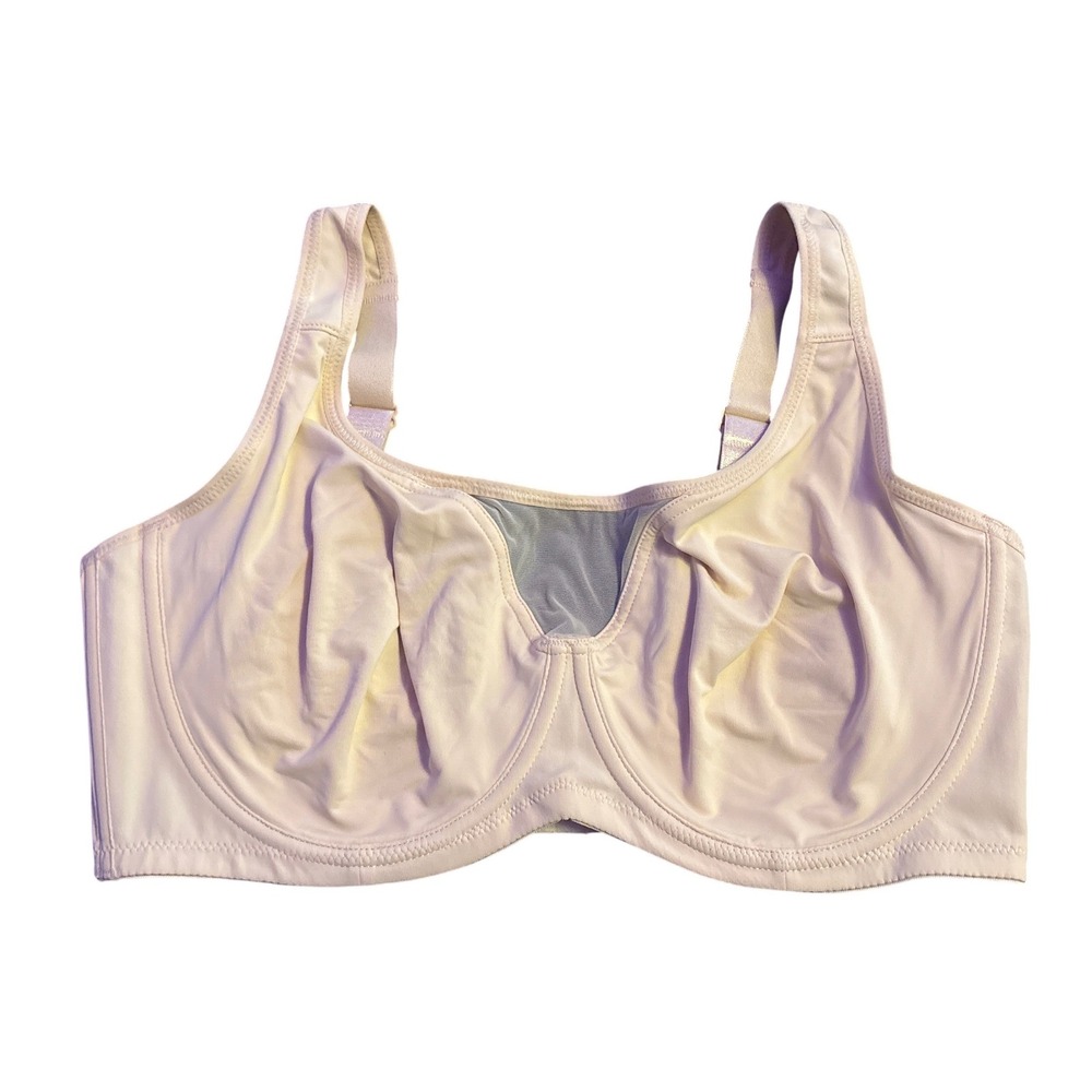 Women's Beige Full Figure Underwire Bra Unlined Full Coverage 38F/38DDD